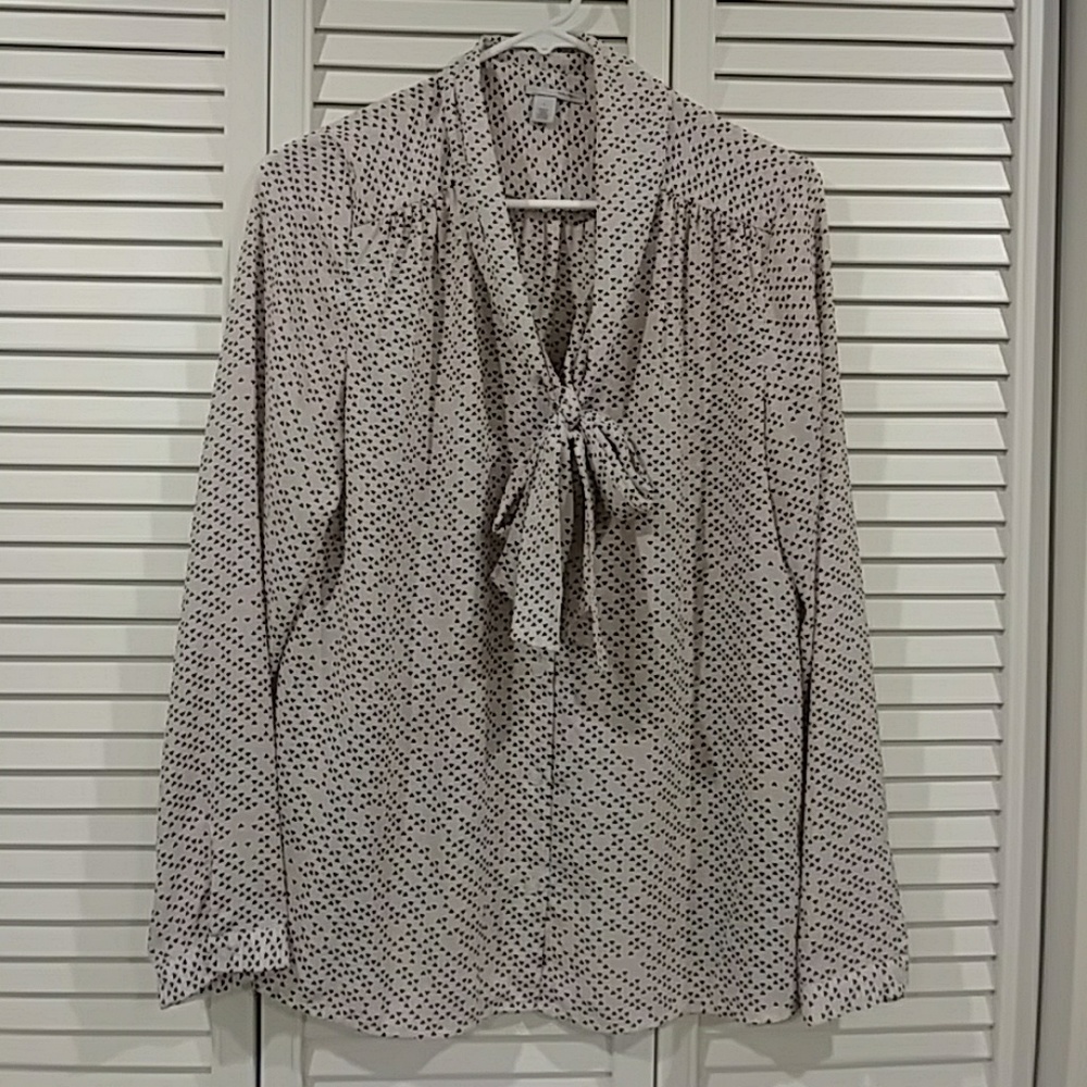 MUST GO! Halogen tie neck top - pink